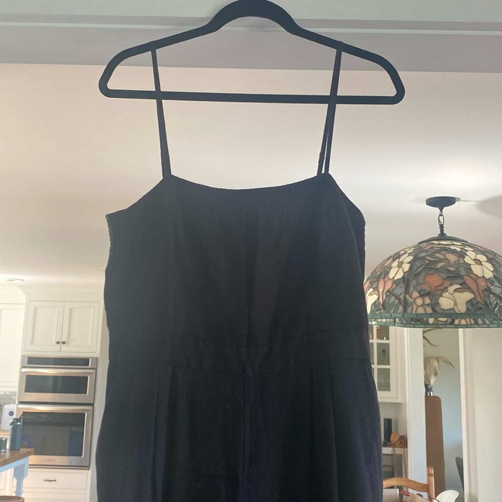 100% linen j crew jumpsuit